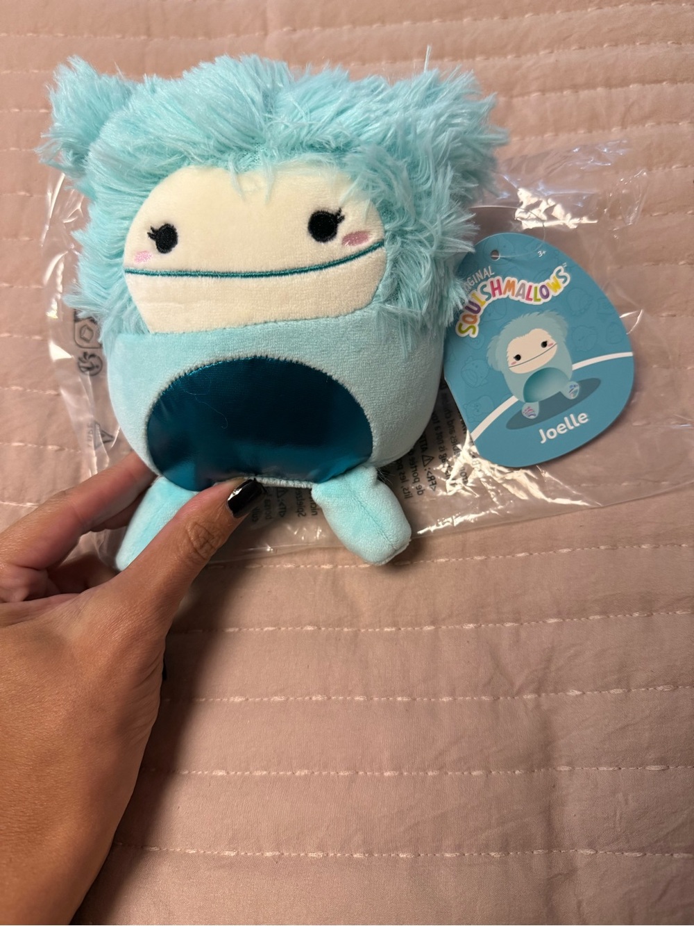 Squishmallows Joelle Plush - Aqua Blue and Cream